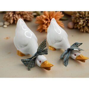 vintage 1980s scioto ceramics pair of farm animal ducks